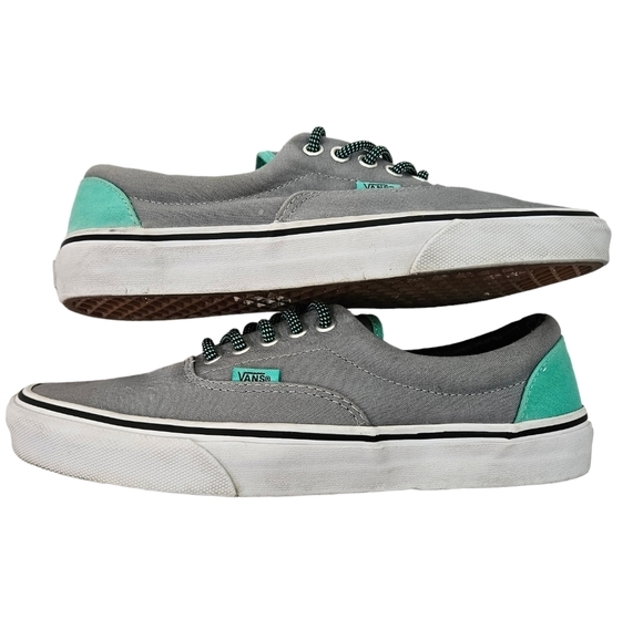 Vans Era Heel Pop Monument Gray &‎ Aqua Sneakers Size 8.5 Men's 10 Women's - Picture 5 of 11